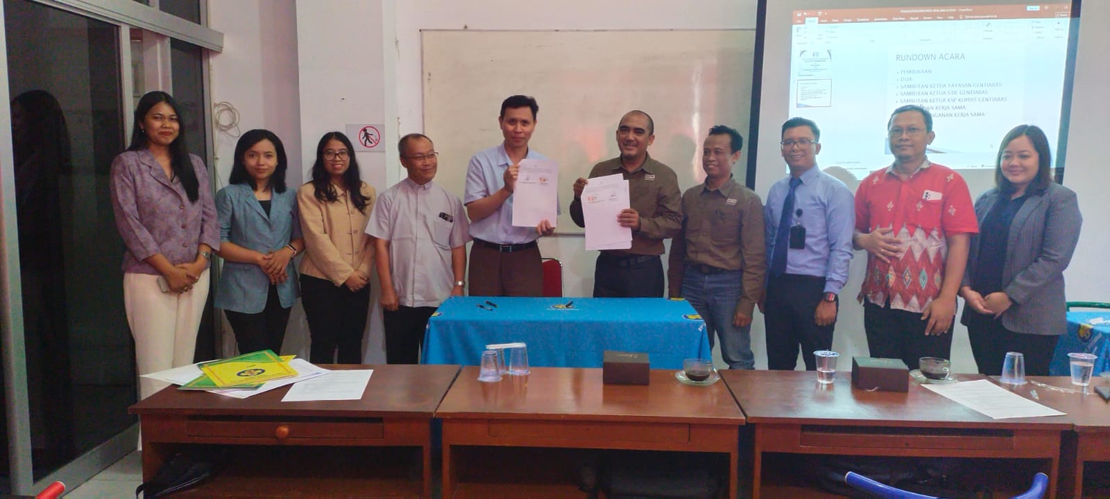 Penandatanganan MOU, MOA, dan IA Kerjasama antara Sekolah Tinggi Ilmu Ekonomi Gentiaras dan KSP Kopdit Gentiaras Pringsewu
