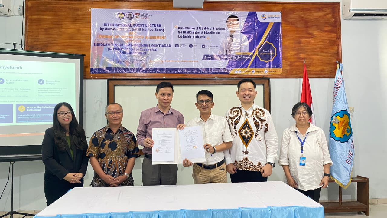 INTERNATIONAL GUEST LECTURE & SIGNING PARTNERSHIP CEREMONY antara Universitas Indonesia Mandiri dan Sekolah Tinggi Ilmu Ekonomi Gentiaras.