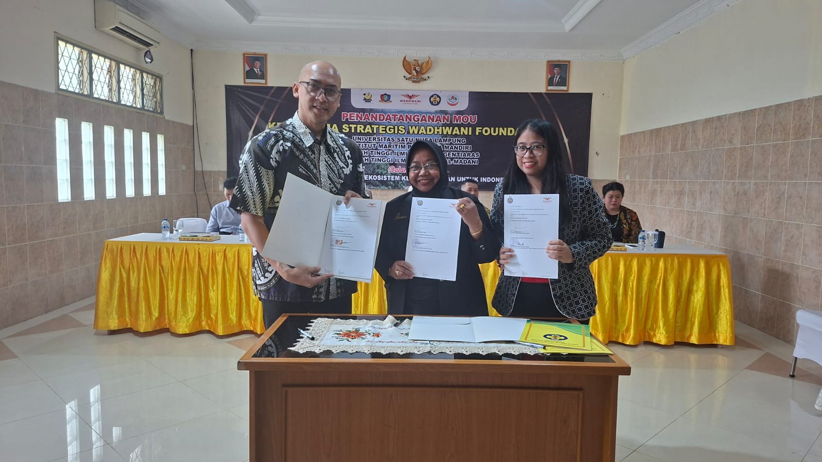 Penandatanganan MOU dan IA Kerjasama antara Wadhwani Foundation, Amerika Serikat dan Sekolah Tinggi Ilmu Ekonomi Gentiaras