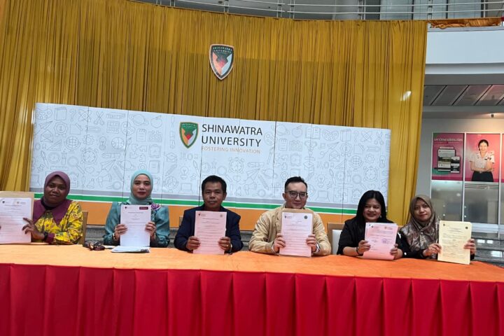 Penandatanganan MOU,MOA, dan IA kerjasama antara Shinawatra University, Bangkok,Thailand dan Sekolah Tinggi Ilmu Ekonomi Gentiaras di Bangkok