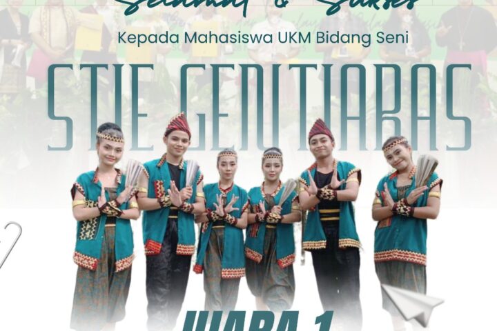 Tim penari UKM Seni Gentiaras mengenakan busana tari hijau tosca seusai meraih Juara 1 Lomba Cipta Tari Kreasi Lampung se-Keuskupan Tanjungkarang